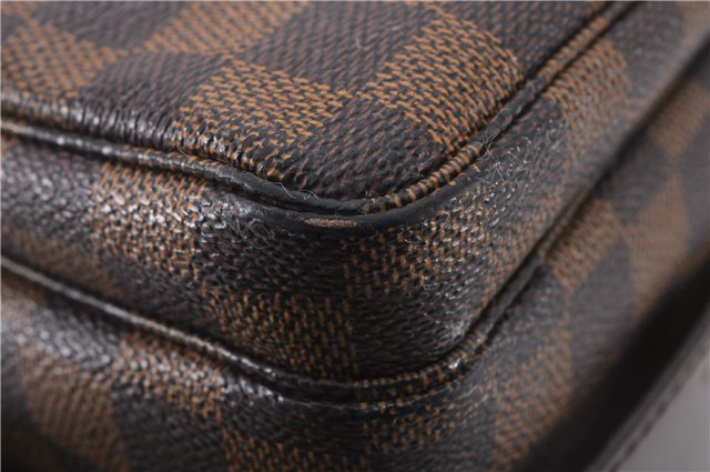 Authentic Louis Vuitton Damier Naviglio Shoulder Cross Body Bag N45255 LV 7958E