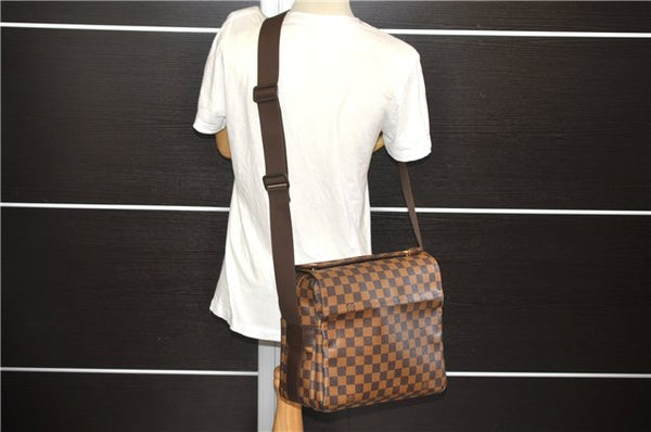 Authentic Louis Vuitton Damier Naviglio Shoulder Cross Body Bag N45255 LV 7958E