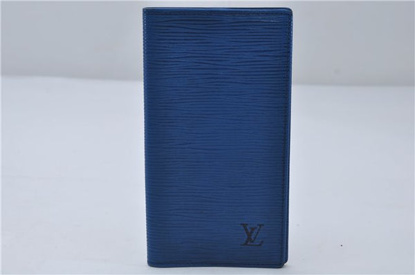 Authentic Louis Vuitton Epi Agenda Posh Day Planner Cover Blue R20525 LV 7963D