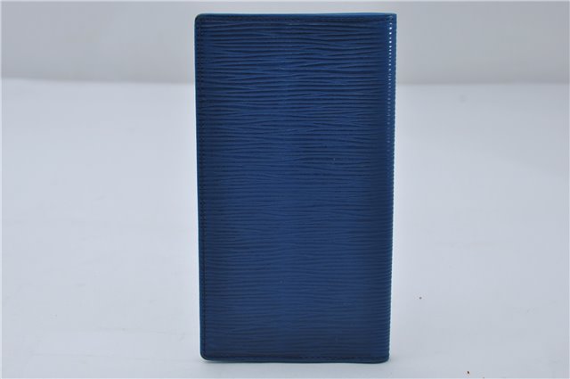 Authentic Louis Vuitton Epi Agenda Posh Day Planner Cover Blue R20525 LV 7963D