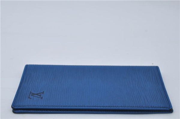 Authentic Louis Vuitton Epi Agenda Posh Day Planner Cover Blue R20525 LV 7963D