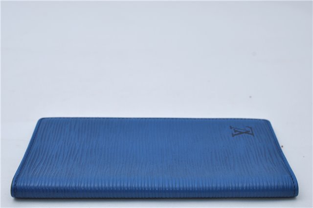 Authentic Louis Vuitton Epi Agenda Posh Day Planner Cover Blue R20525 LV 7963D