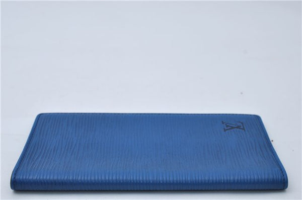 Authentic Louis Vuitton Epi Agenda Posh Day Planner Cover Blue R20525 LV 7963D