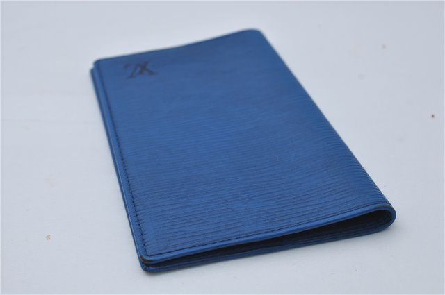 Authentic Louis Vuitton Epi Agenda Posh Day Planner Cover Blue R20525 LV 7963D