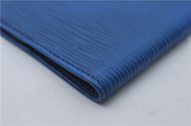 Authentic Louis Vuitton Epi Agenda Posh Day Planner Cover Blue R20525 LV 7963D