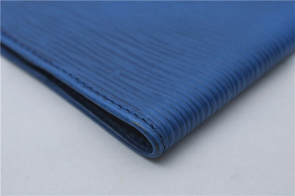 Authentic Louis Vuitton Epi Agenda Posh Day Planner Cover Blue R20525 LV 7963D