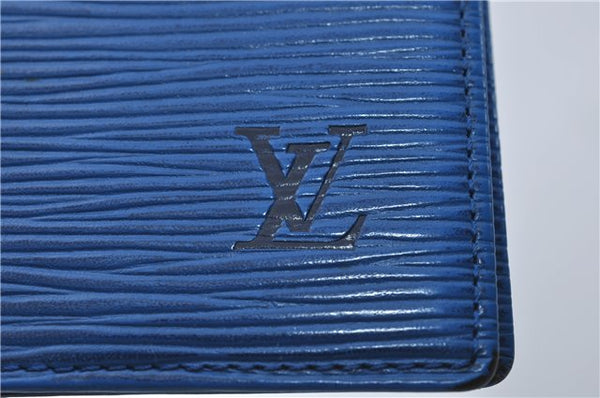 Authentic Louis Vuitton Epi Agenda Posh Day Planner Cover Blue R20525 LV 7963D