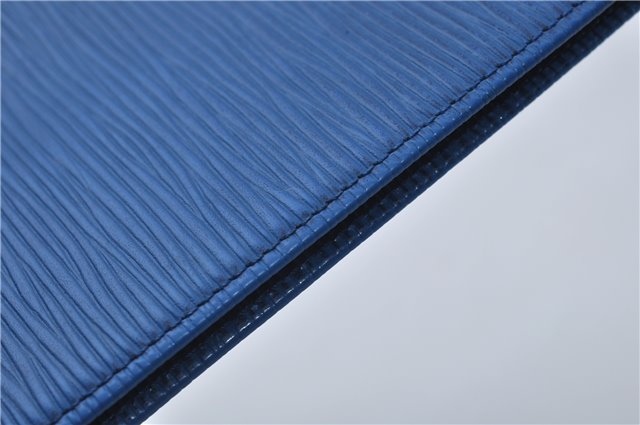 Authentic Louis Vuitton Epi Agenda Posh Day Planner Cover Blue R20525 LV 7963D