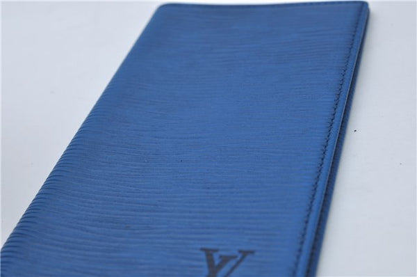 Authentic Louis Vuitton Epi Agenda Posh Day Planner Cover Blue R20525 LV 7963D