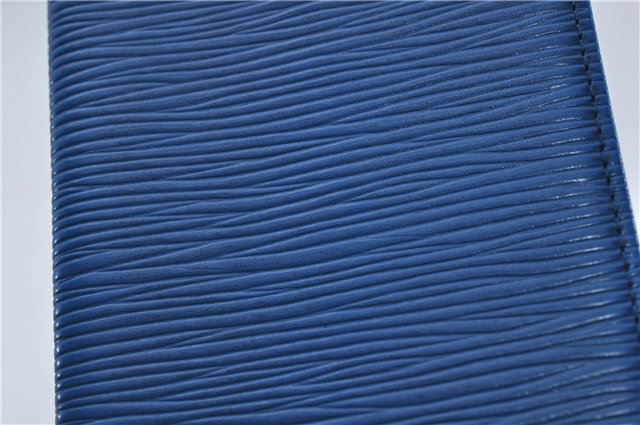 Authentic Louis Vuitton Epi Agenda Posh Day Planner Cover Blue R20525 LV 7963D