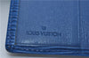 Authentic Louis Vuitton Epi Agenda Posh Day Planner Cover Blue R20525 LV 7963D