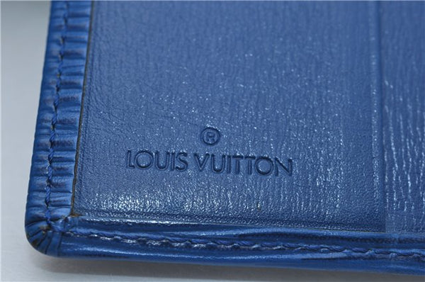 Authentic Louis Vuitton Epi Agenda Posh Day Planner Cover Blue R20525 LV 7963D