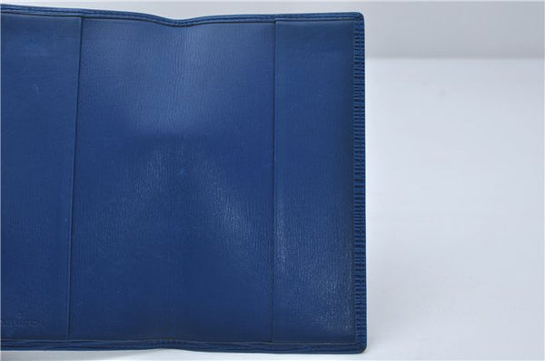 Authentic Louis Vuitton Epi Agenda Posh Day Planner Cover Blue R20525 LV 7963D