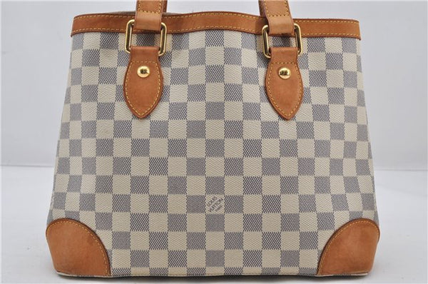 Authentic Louis Vuitton Damier Azur Hampstead PM N51207 Shoulder Tote Bag 7963E