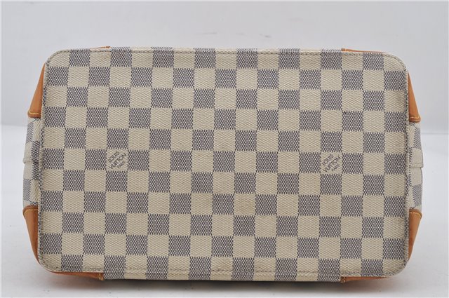 Authentic Louis Vuitton Damier Azur Hampstead PM N51207 Shoulder Tote Bag 7963E