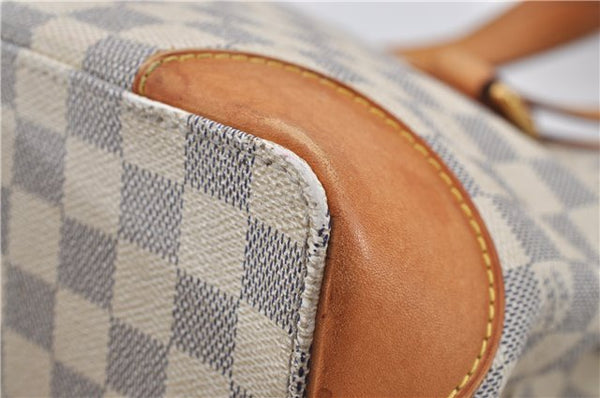 Authentic Louis Vuitton Damier Azur Hampstead PM N51207 Shoulder Tote Bag 7963E