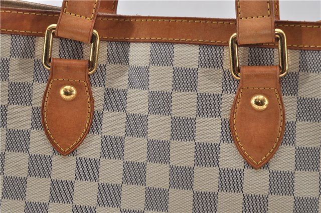 Authentic Louis Vuitton Damier Azur Hampstead PM N51207 Shoulder Tote Bag 7963E