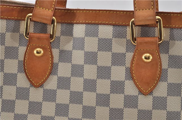 Authentic Louis Vuitton Damier Azur Hampstead PM N51207 Shoulder Tote Bag 7963E
