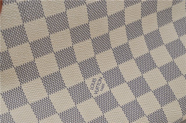 Authentic Louis Vuitton Damier Azur Hampstead PM N51207 Shoulder Tote Bag 7963E