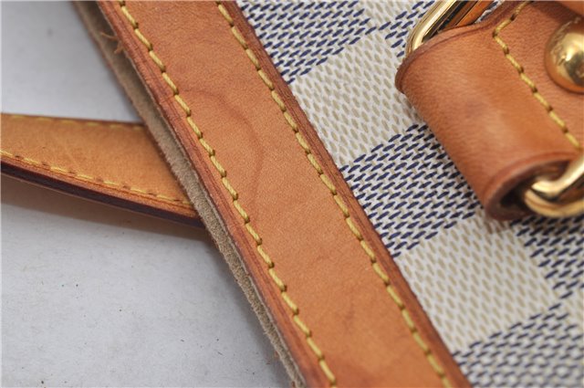 Authentic Louis Vuitton Damier Azur Hampstead PM N51207 Shoulder Tote Bag 7963E