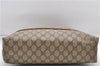 Authentic GUCCI Web Sherry Line Shoulder Tote Bag PVC Leather Brown 7969D