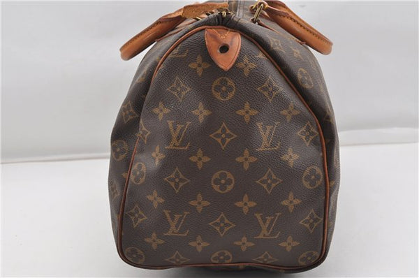 Authentic Louis Vuitton Monogram Speedy 35 Hand Boston Bag M41524 LV 7972F