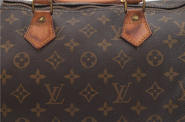 Authentic Louis Vuitton Monogram Speedy 35 Hand Boston Bag M41524 LV 7972F