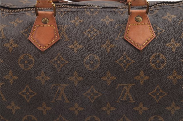 Authentic Louis Vuitton Monogram Speedy 35 Hand Boston Bag M41524 LV 7972F