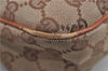 Authentic GUCCI Vintage Shoulder Tote Bag GG Canvas Leather Brown Beige 7975D