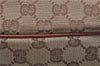 Authentic GUCCI Vintage Shoulder Tote Bag GG Canvas Leather Brown Beige 7975D
