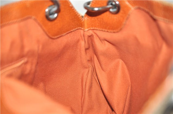 Authentic GUCCI Vintage Shoulder Tote Bag GG Canvas Leather Brown Beige 7975D