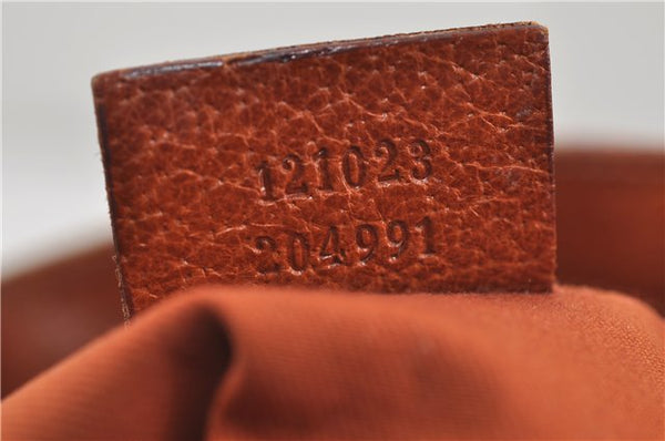 Authentic GUCCI Vintage Shoulder Tote Bag GG Canvas Leather Brown Beige 7975D