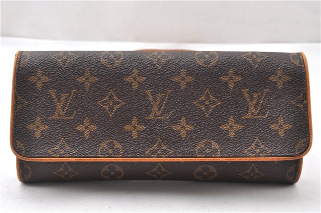 Authentic Louis Vuitton Monogram Pochette Twin GM Shoulder Bag M51852 LV 7976F