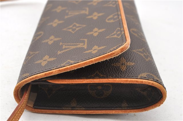 Authentic Louis Vuitton Monogram Pochette Twin GM Shoulder Bag M51852 LV 7976F
