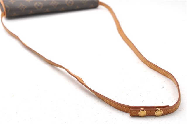 Authentic Louis Vuitton Monogram Pochette Twin GM Shoulder Bag M51852 LV 7976F