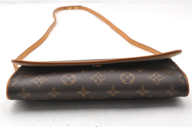 Authentic Louis Vuitton Monogram Pochette Twin GM Shoulder Bag M51852 LV 7976F