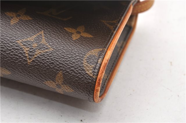 Authentic Louis Vuitton Monogram Pochette Twin GM Shoulder Bag M51852 LV 7976F