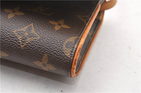 Authentic Louis Vuitton Monogram Pochette Twin GM Shoulder Bag M51852 LV 7976F