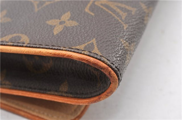 Authentic Louis Vuitton Monogram Pochette Twin GM Shoulder Bag M51852 LV 7976F