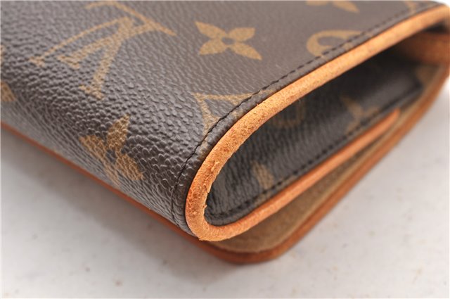 Authentic Louis Vuitton Monogram Pochette Twin GM Shoulder Bag M51852 LV 7976F