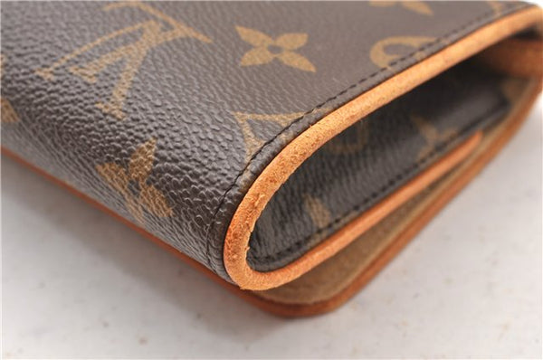 Authentic Louis Vuitton Monogram Pochette Twin GM Shoulder Bag M51852 LV 7976F