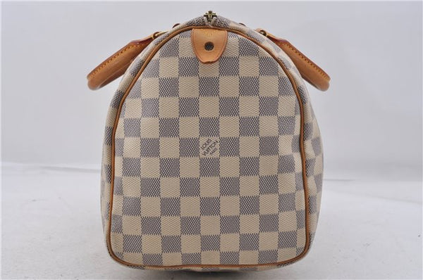 Authentic Louis Vuitton Damier Azur Speedy30 Hand Bag N41533 LV 7977D