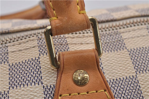Authentic Louis Vuitton Damier Azur Speedy30 Hand Bag N41533 LV 7977D