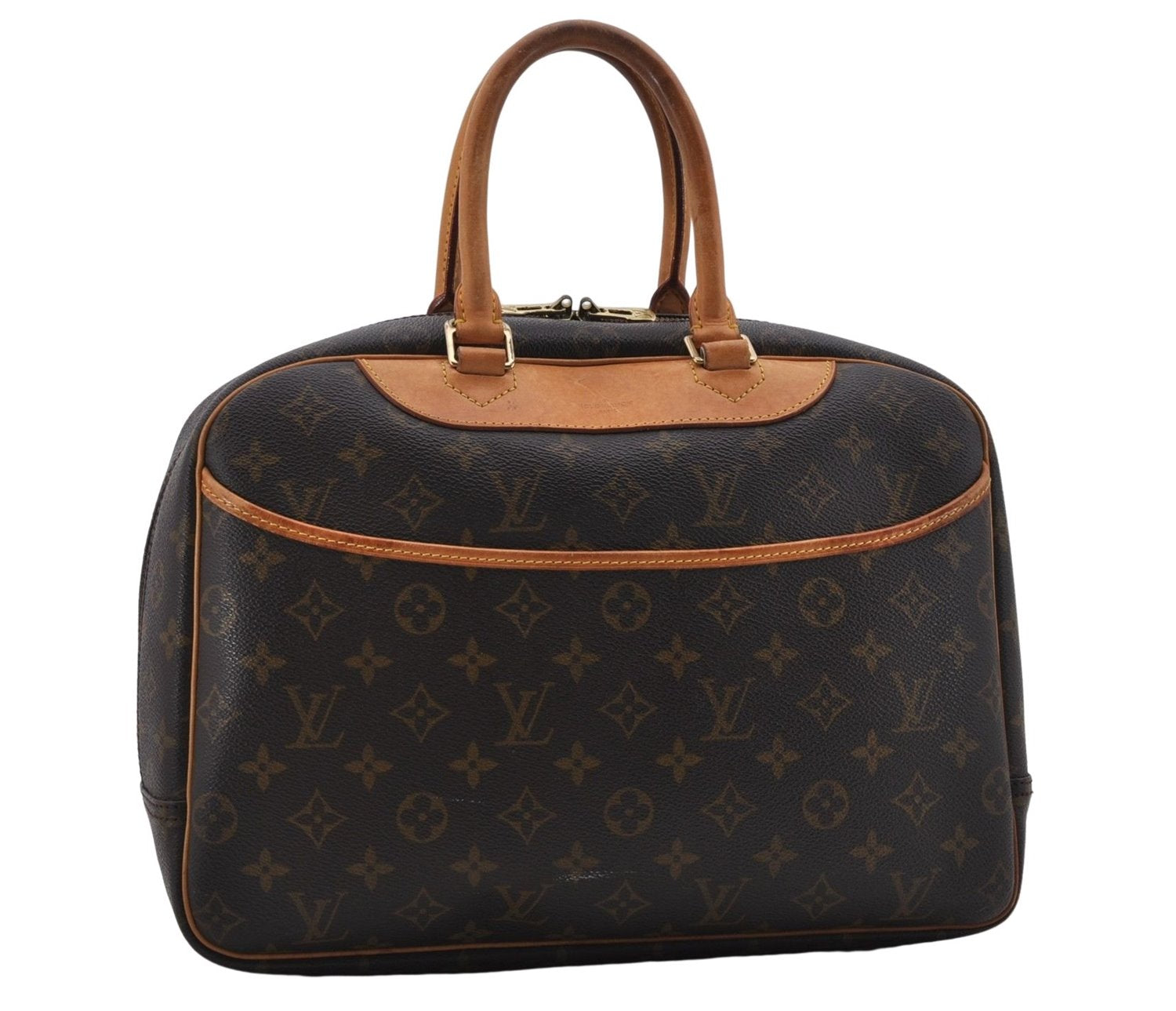 Authentic Louis Vuitton Monogram Deauville Hand Bag M47270 LV 7978D