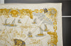 Authentic HERMES Carre 90 Scarf "VOILES DE LUMIERE 1572" Silk Ivory 7979C