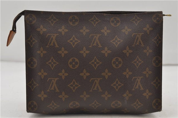 Auth Louis Vuitton Monogram Poche Toilette 26 Cosmetics Pouch Old Model LV 7980D