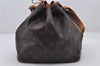 Authentic Louis Vuitton Monogram Petit Noe M42226 Shoulder Drawstring Bag 7980E