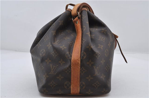 Authentic Louis Vuitton Monogram Petit Noe M42226 Shoulder Drawstring Bag 7980E