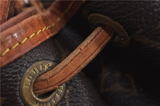 Authentic Louis Vuitton Monogram Petit Noe M42226 Shoulder Drawstring Bag 7980E