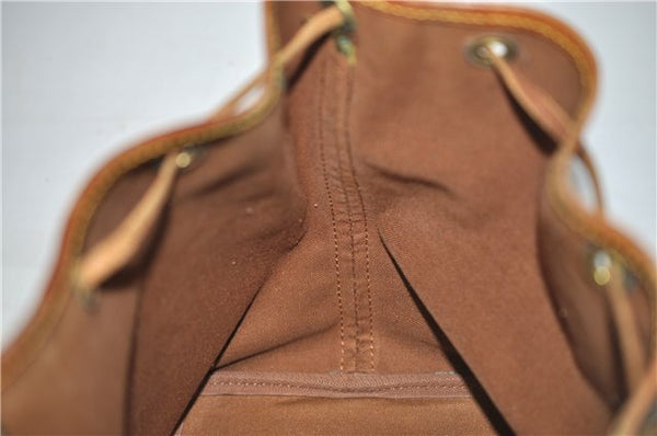 Authentic Louis Vuitton Monogram Petit Noe M42226 Shoulder Drawstring Bag 7980E